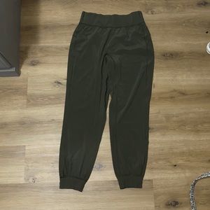 Lululemon dark green thin joggers